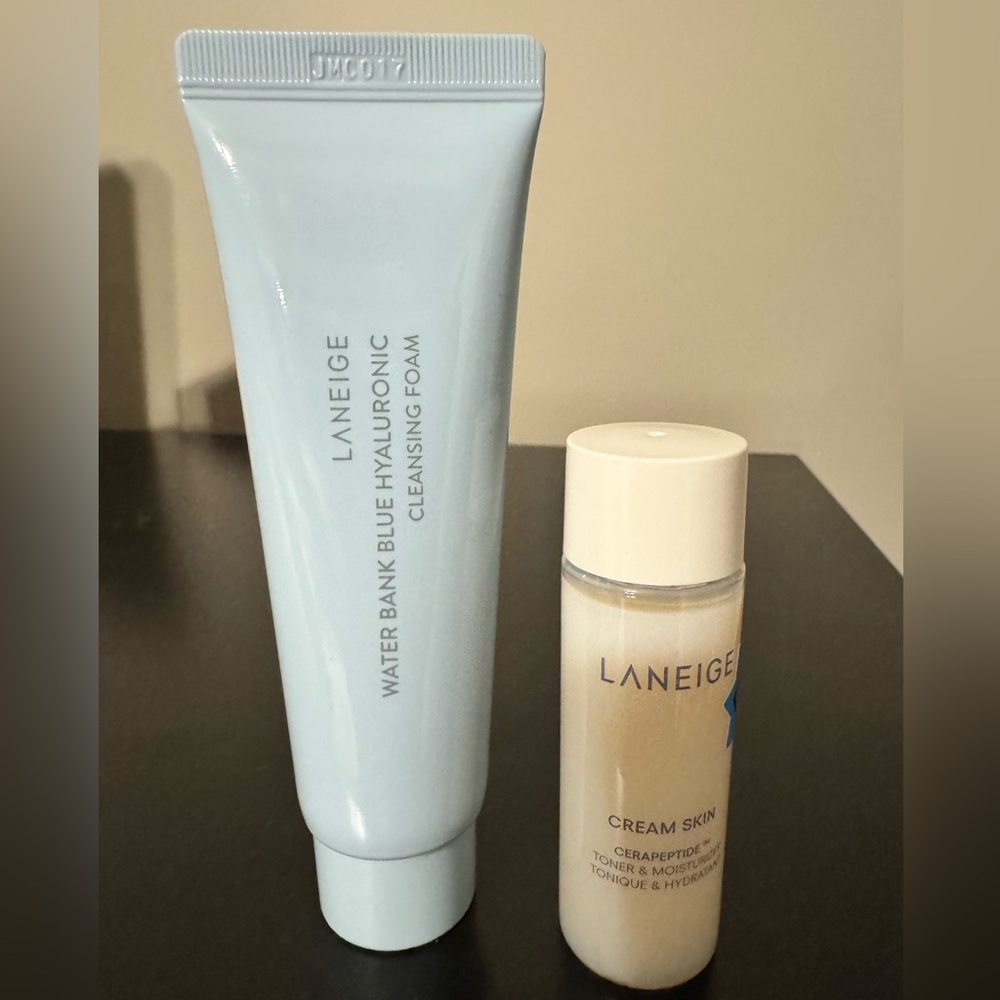 LANEIGE Water Bank Blue Hydration Cleansing Foam & Cream Skin Toner Mini Duo